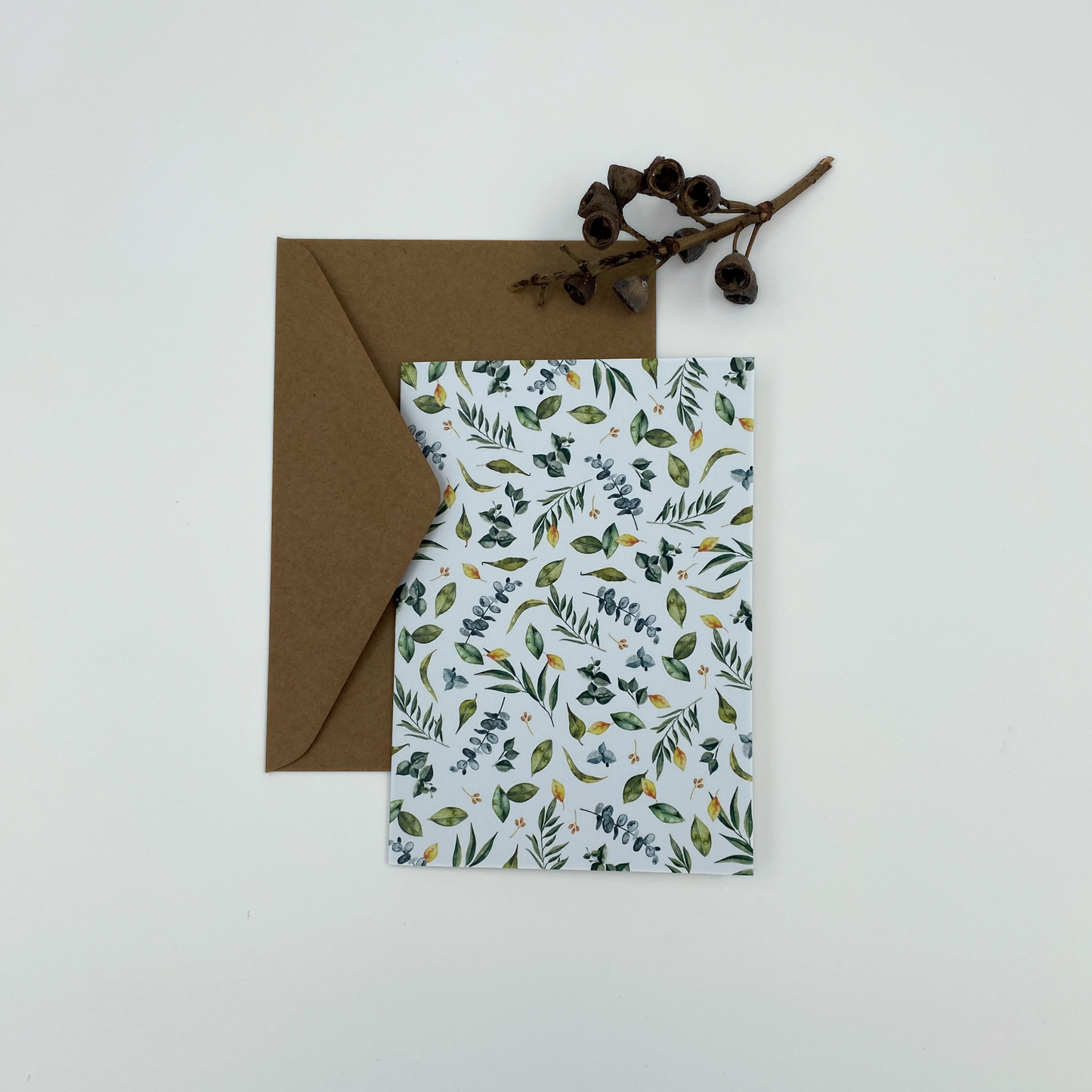 Green Leaves Greeting Card
