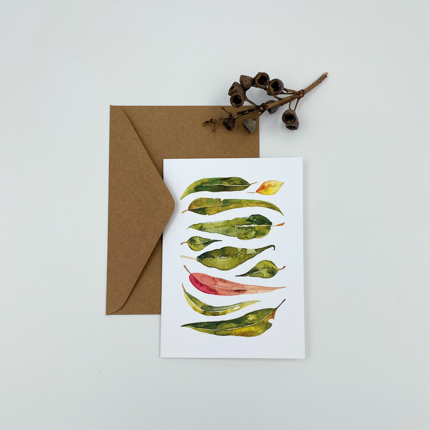 Gum Leaves Greeting Card