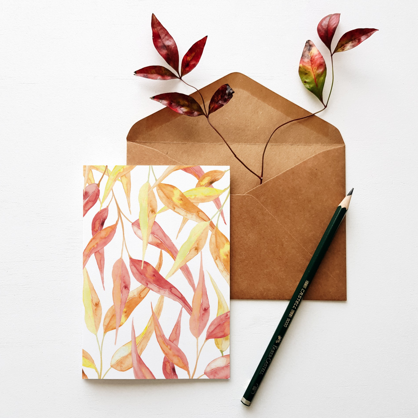 Swallowtail Gum Leaves Greeting Card