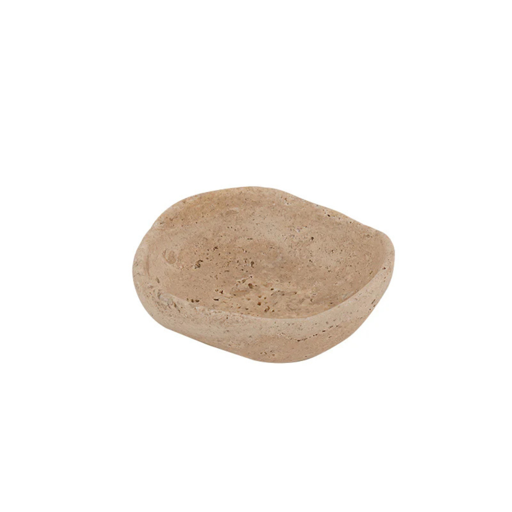 Beige stone on a white background