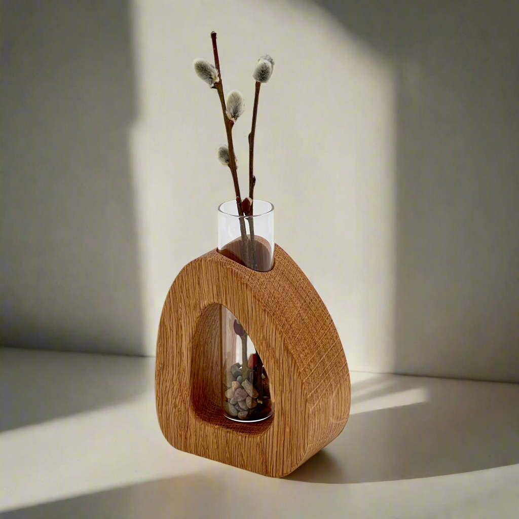 Pebble Vase Oak