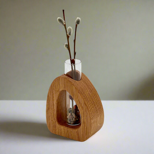 Pebble Vase Oak