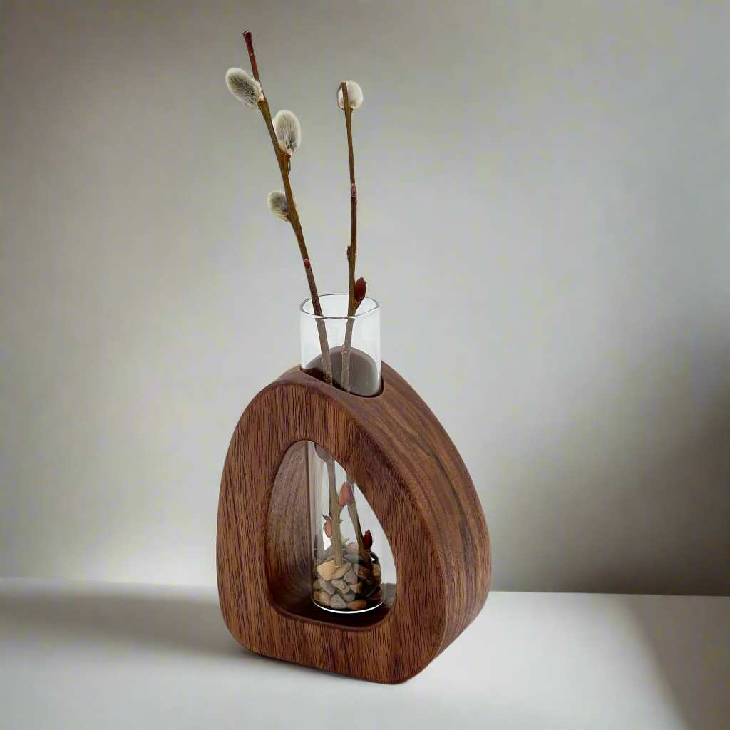 Pebble Vase Walnut