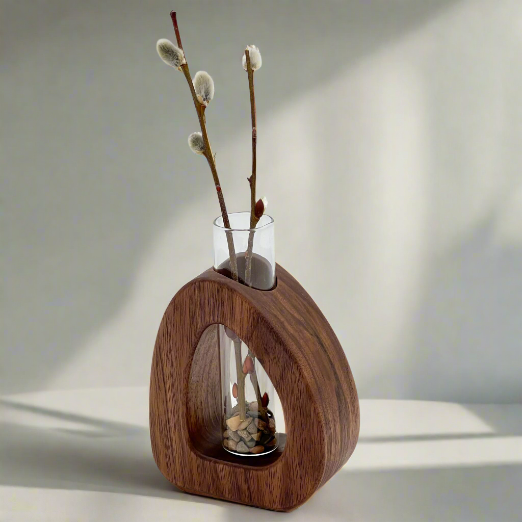 Pebble Vase Walnut