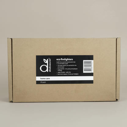 Cardboard box with a label on a beige background