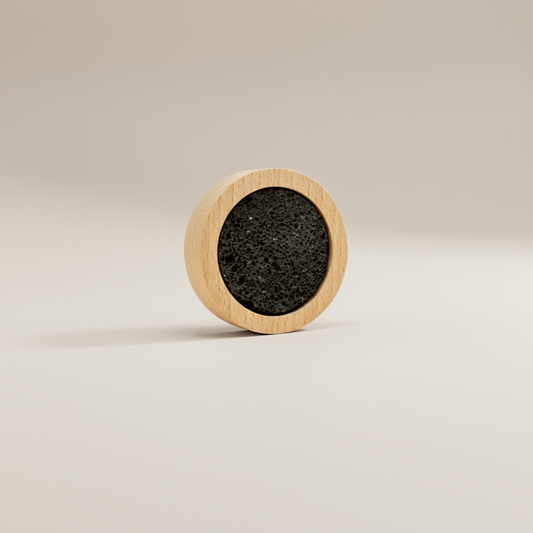 Lava rock diffuser on a beige background