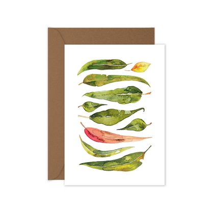 Gum Leaves Greeting Card