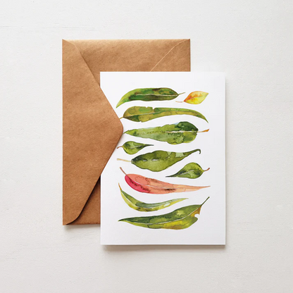 Gum Leaves Greeting Card