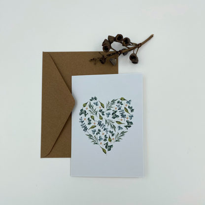 Leaf Heart Greeting Card