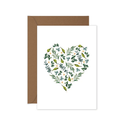 Leaf Heart Greeting Card