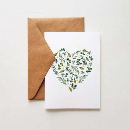 Leaf Heart Greeting Card