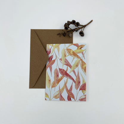 Swallowtail Gum Leaves Greeting Card