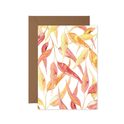 Swallowtail Gum Leaves Greeting Card