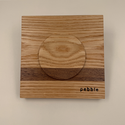 Kirkham wooden napkin holder handcrafted from solid oak and walnut for kitchen and dining table