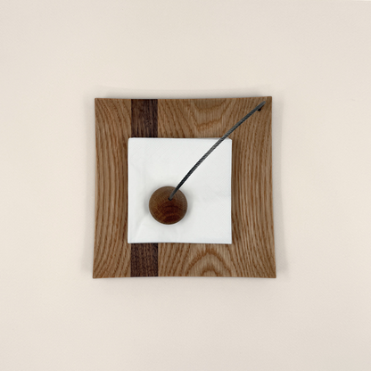 Kirkham wooden napkin holder handcrafted from solid oak and walnut for kitchen and dining table