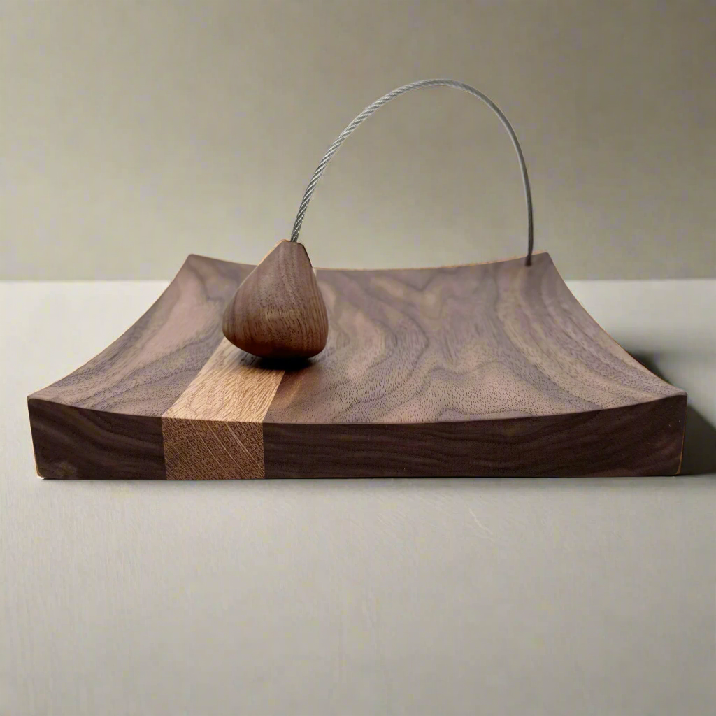 Kirkham wooden napkin holder handcrafted from solid walnut and oak for kitchen and dining table