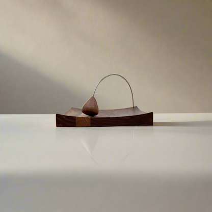 Kirkham wooden napkin holder handcrafted from solid walnut and oak for kitchen and dining table