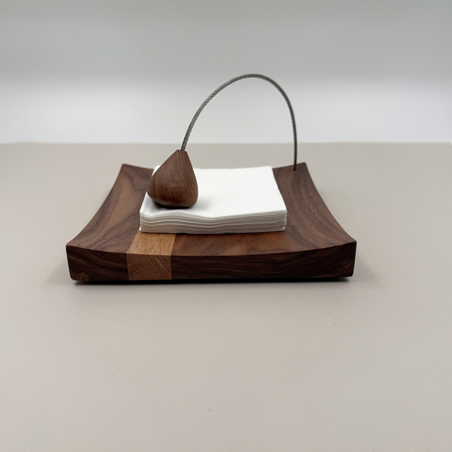Kirkham Napkin Holder – Premium Walnut & Oak Tabletop Accessory