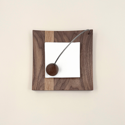 Kirkham wooden napkin holder handcrafted from solid walnut and oak for kitchen and dining table