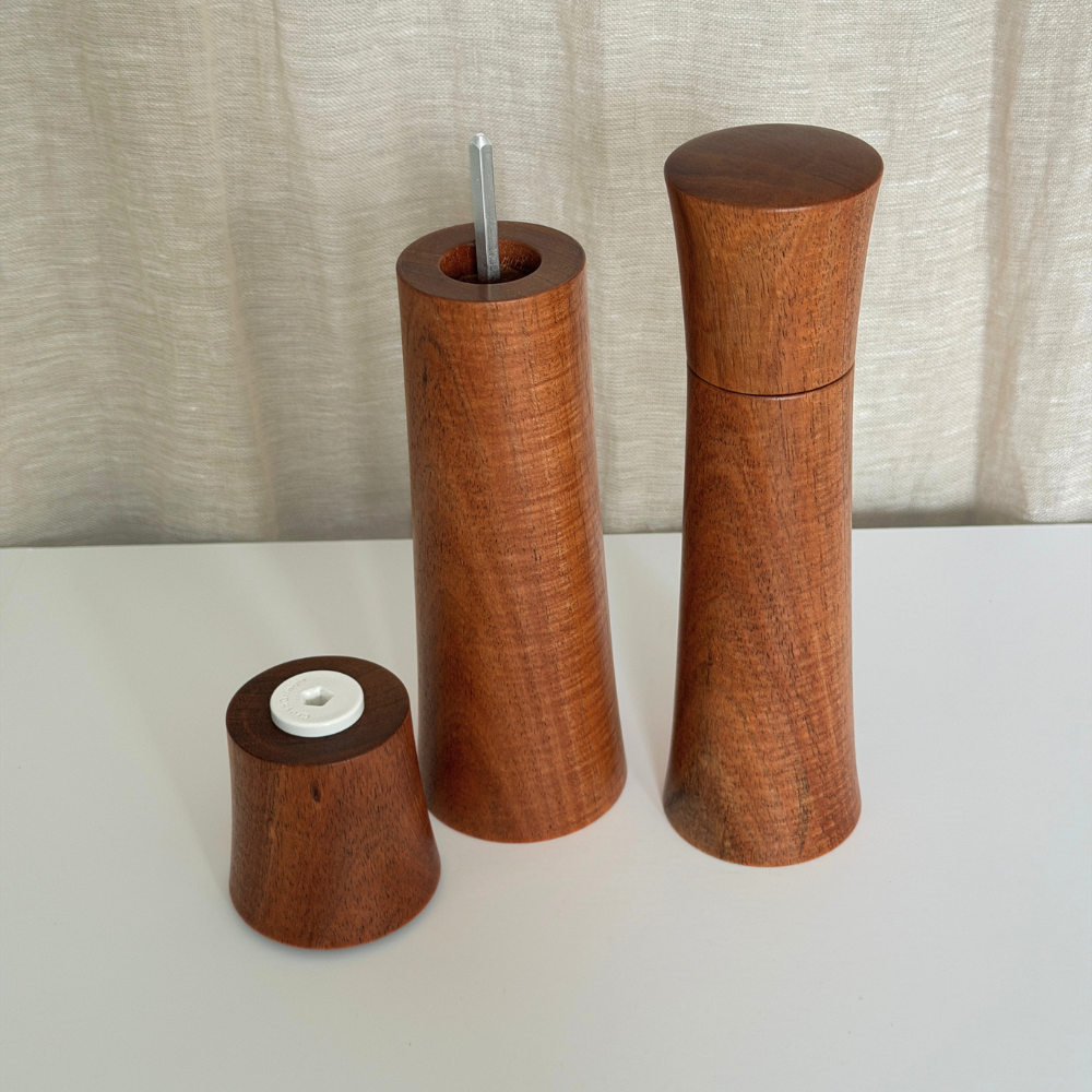 Set of Pebble Studio Salt & Pepper Mills in Australian Blackwood