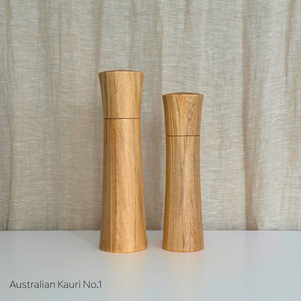 Pebble Studio Salt & Pepper Mills in Kauri