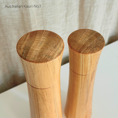 Pebble Studio Salt & Pepper Mills in Kauri
