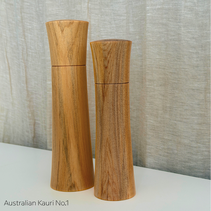 Pebble Studio Salt & Pepper Mills in Kauri