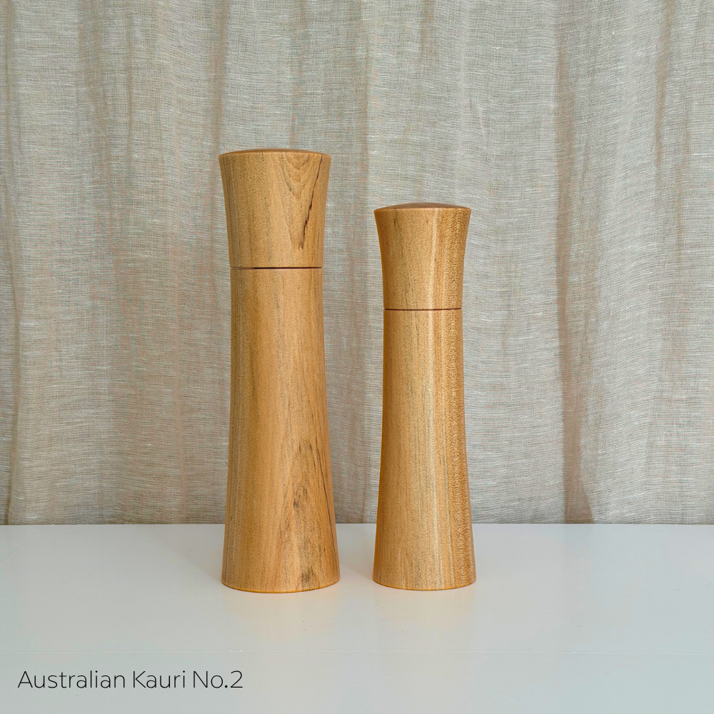 Pebble Studio Salt & Pepper Mills in Kauri