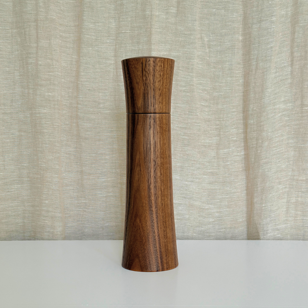 Pebble Studio handcrafted Walnut salt & pepper mill in Large size
