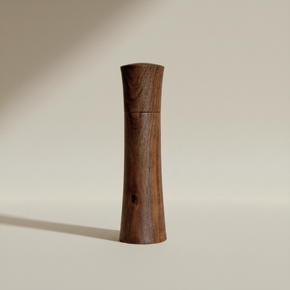 Pebble Studio handcrafted Walnut salt & pepper mill in medium size