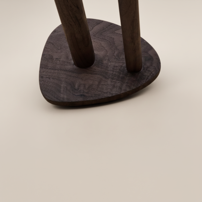 Wooden base of paper towel holder on a light background
