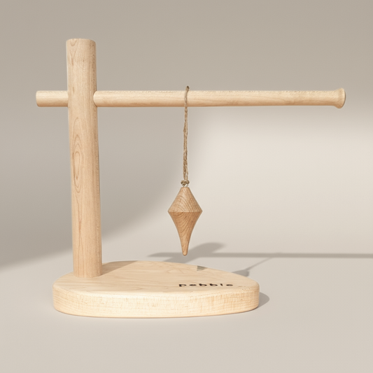 Minimalist icicle-shaped wooden ornament in oak – handmade Australian ornament for slow holiday styling