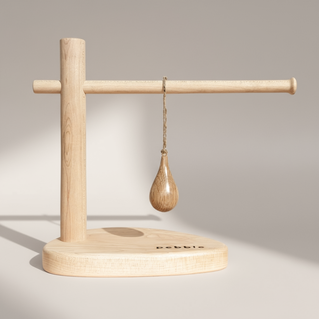 Oak timber teardrop shaped ornament with jute loop. Australian handmade Christmas tree decoration