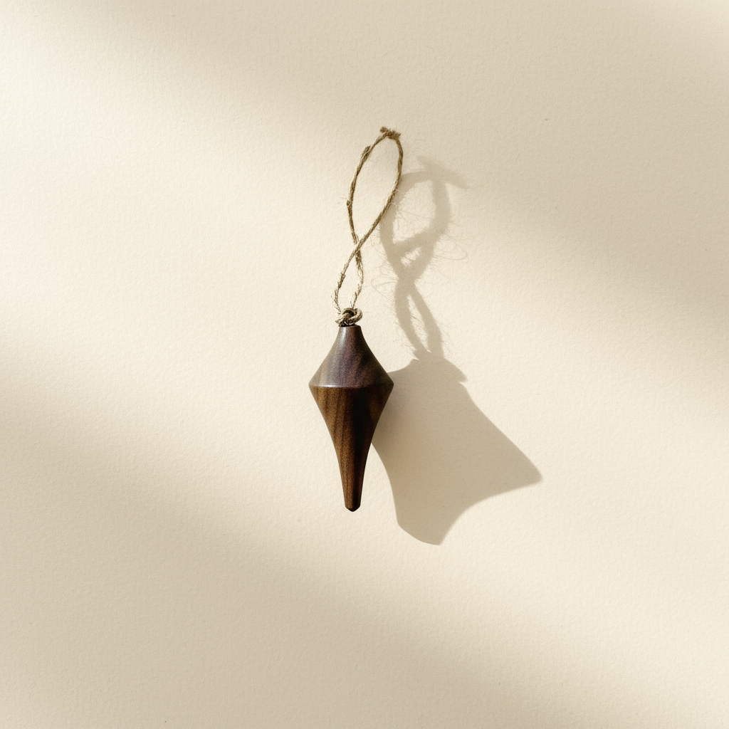 Hand turned Christmas ornament in Walnut.  Made in Australia for slow living.