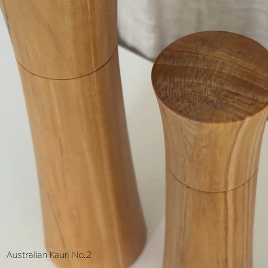 Pebble Studio Salt & Pepper Mills in Kauri