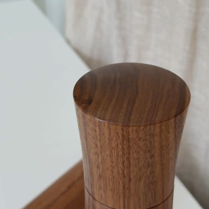 Pebble Studio handcrafted Walnut salt & pepper mills in Medium and Large sizes