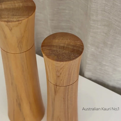 Pebble Studio Salt & Pepper Mills in Kauri